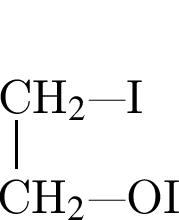 \tetrahedral3== левая круг­лая скоб­ка yl пра­вая круг­лая скоб­ка ;0==CH$_2$ минус минус минус I;3==CH$_2$ минус минус минус OI 