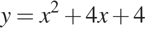 y=x в квад­ра­те плюс 4x плюс 4