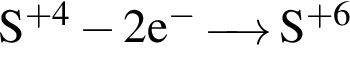 \ChemFormS в сте­пе­ни левая круг­лая скоб­ка плюс 4 пра­вая круг­лая скоб­ка минус 2e в сте­пе­ни м инус \reactrarrow0pt0,5 cm S в сте­пе­ни левая круг­лая скоб­ка плюс 6 пра­вая круг­лая скоб­ка 