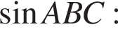  синус ABC: