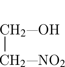 \tetrahedral3== левая круг­лая скоб­ка yl пра­вая круг­лая скоб­ка ;0==CH$_2$ минус минус минус OH;3==CH$_2$ минус минус минус NO$_2$ 