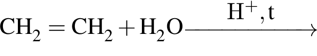 \ChemFormCH_2=CH_2 плюс H_2O \reactrarrow0pt2 cmH в степени п люс , t