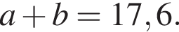 a плюс b=17,6.