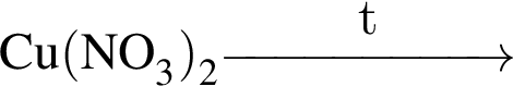 \ChemForm Cu левая круг­лая скоб­ка NO_3 пра­вая круг­лая скоб­ка _2 \reactrarrow0pt2 cmt