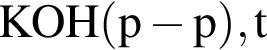\ChemFormKOH левая круг­лая скоб­ка p минус p пра­вая круг­лая скоб­ка , t