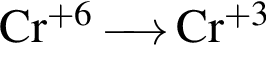 \ChemFormCr в сте­пе­ни левая круг­лая скоб­ка плюс 6 пра­вая круг­лая скоб­ка \reactrarrow0 pt0.5 cm Cr в сте­пе­ни левая круг­лая скоб­ка плюс 3 пра­вая круг­лая скоб­ка 
