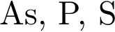 As, Р, S