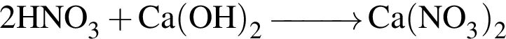 \ChemForm 2HNO_3 плюс Ca левая круг­лая скоб­ка OH пра­вая круг­лая скоб­ка _2 \reactrarrow0pt1 cm Ca левая круг­лая скоб­ка NO_3 пра­вая круг­лая скоб­ка _2