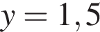 y=1,5