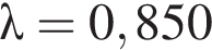 \lambda=0,850