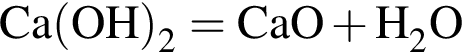 \ChemFormCa левая круг­лая скоб­ка OH пра­вая круг­лая скоб­ка _2 = CaO плюс H_2O