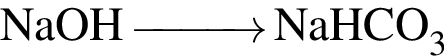 \ChemFormNaOH \reactrarrow0pt1 cm NaHCO_3