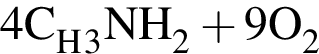 \ChemForm4C_H_3NH_2 плюс 9O_2