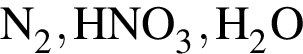 \ChemFormN_2, HNO_3, H_2O