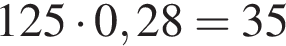 125 умно­жить на 0,28=35