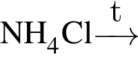 \ChemForm NH_4Cl \reactrarrow0pt0.5 cmt