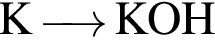 \ChemFormK\reactrarrow0pt0.5 cm KOH