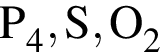 \ChemFormP_4, S, O_2