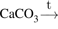 \ChemForm CaCO_3 \reactrarrow0.5 cmt