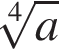  ко­рень 4 сте­пе­ни из a 