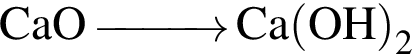 \ChemFormCaO \reactrarrow0pt1 cm Ca левая круг­лая скоб­ка OH пра­вая круг­лая скоб­ка _2