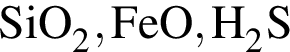 \ChemFormSiO_2, FeO, H_2S