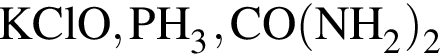 \ChemFormKClO, PH_3, CO левая круг­лая скоб­ка NH_2 пра­вая круг­лая скоб­ка _2