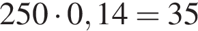 250 умно­жить на 0,14=35