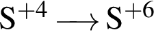 \ChemFormS в сте­пе­ни левая круг­лая скоб­ка плюс 4 пра­вая круг­лая скоб­ка \reactrarrow0 pt0.5 cm S в сте­пе­ни левая круг­лая скоб­ка плюс 6 пра­вая круг­лая скоб­ка 