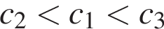 c_2 меньше c_1 меньше c_3