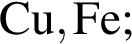 \ChemFormCu, Fe;