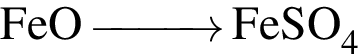 \ChemFormFeO \reactrarrow0pt1 cm FeSO_4