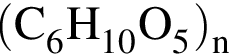 \ChemForm левая круг­лая скоб­ка C_6H_10O_5 пра­вая круг­лая скоб­ка _n