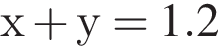 х плюс у = 1.2