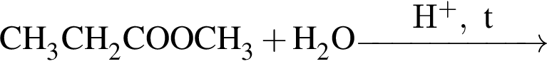 \ChemFormCH_3CH_2COOCH_3 плюс H_2O \reactrarrow0pt2 cmH в сте­пе­ни п люс , t