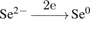 \ChemFormSe в квад­ра­те в сте­пе­ни м инус \reactrarrow0pt1 cm2eSe в сте­пе­ни 0 