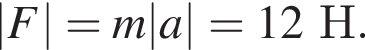 |F|=m|a|=12Н.