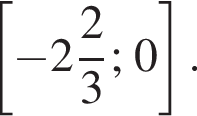  левая квад­рат­ная скоб­ка минус целая часть: 2, дроб­ная часть: чис­ли­тель: 2, зна­ме­на­тель: 3 ; 0 пра­вая квад­рат­ная скоб­ка .