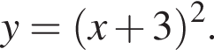 y= левая круг­лая скоб­ка x плюс 3 пра­вая круг­лая скоб­ка в квад­ра­те .