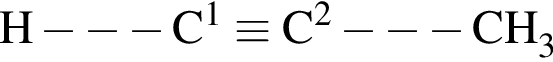 \ChemFormH минус минус минус C в сте­пе­ни 1 \equiv C в квад­ра­те минус минус минус CH_3
