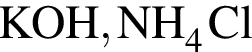 \ChemFormKOH, NH_4Cl