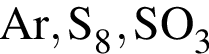 \ChemFormAr, S_8, SO_3