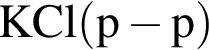 \ChemFormKCl левая круг­лая скоб­ка p минус p пра­вая круг­лая скоб­ка 
