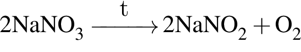 \ChemForm2NaNO_3\reactrarrow0pt1 cmt2NaNO_2 плюс O_2