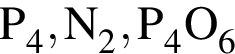 \ChemFormP_4, N_2, P_4O_6