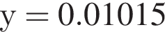 у = 0.01015