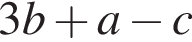 3b плюс a минус c