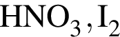 \ChemFormHNO_3, I_2
