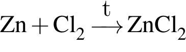 \ChemFormZn плюс Cl_2\reactrarrow0pt0.5 cmt ZnCl_2 