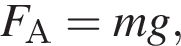 F_А = mg,